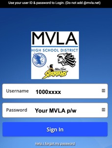 MVLA Login