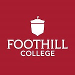  Foothill College written on a red background