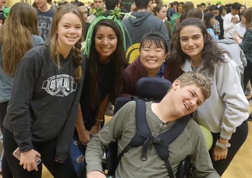 Special Ed and ASB students having fun at St. Patrick