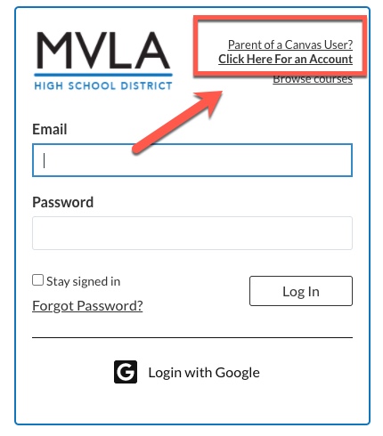 Parent Login for Canvas
