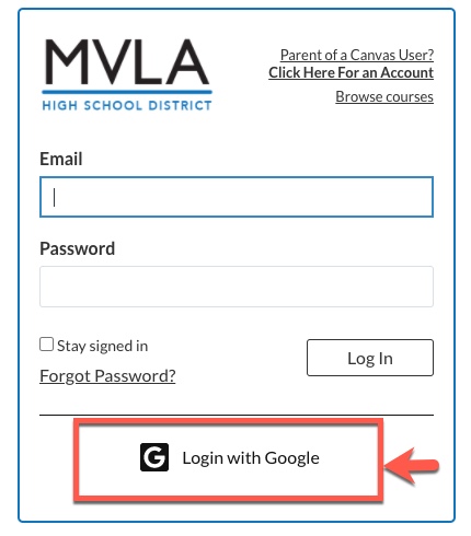 MVLA Student Canvas Login